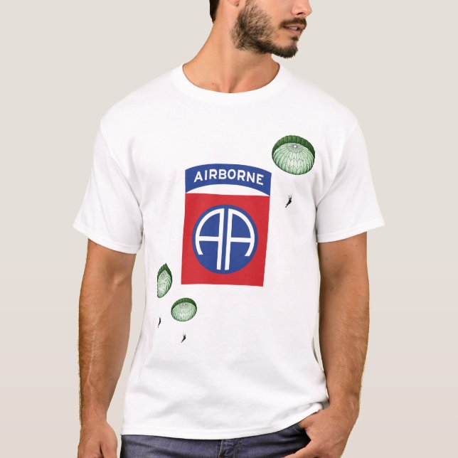 Camiseta 82nd Paramilitares da divisão aerotransportada (Frente)