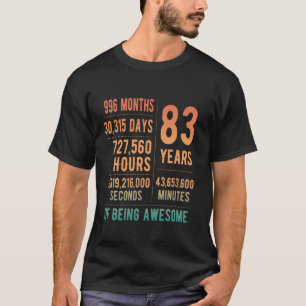 Camiseta 83º Aniversário Homens Mulheres Engraçadas 83 Anos