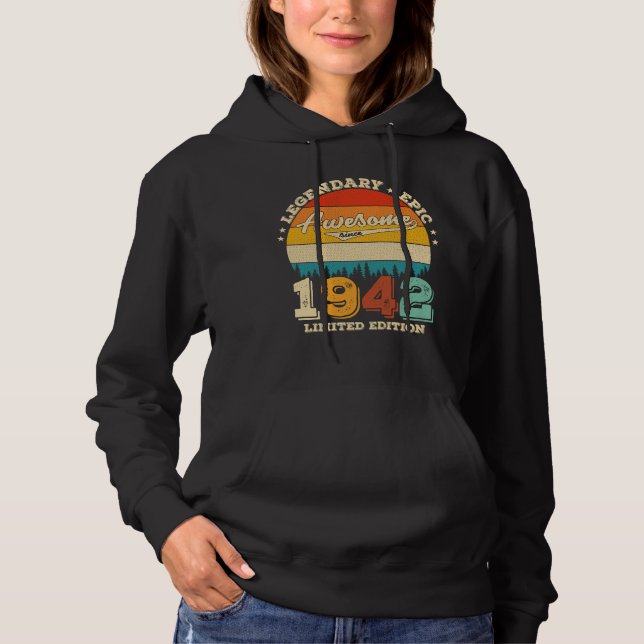 Camiseta 83 anos 1942 Retro Incrível 83º presente de aniver (Frente)