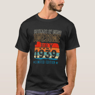 Camiseta 83 anos julho 1939 83º aniversário 1