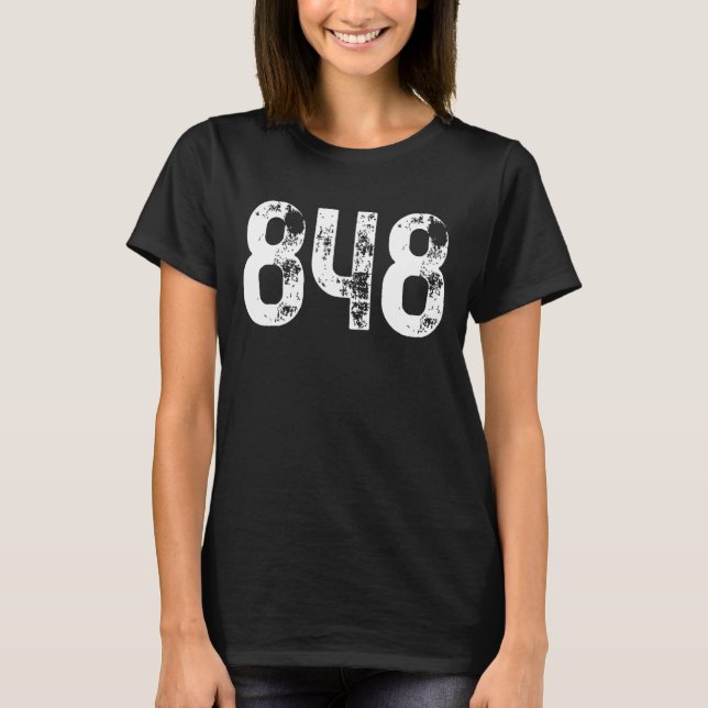Camiseta 848 Código de área Toms Rio NJ Área de telefone ce (Frente)