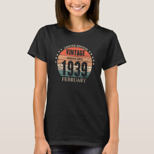 Camiseta 84.º aniversário incrível desde fevereiro de 1939