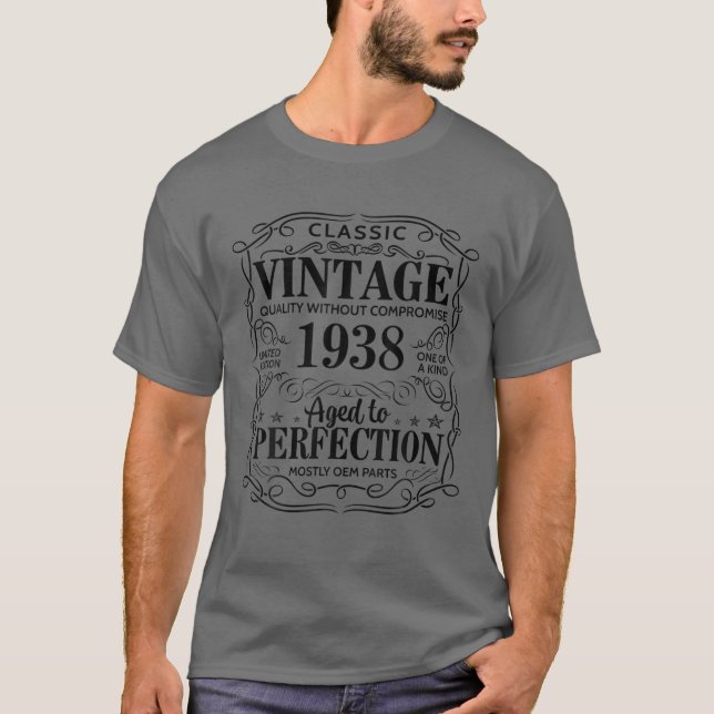Camiseta 84. º Aniversário Perfeição De Presentes Com Idade (Frente)