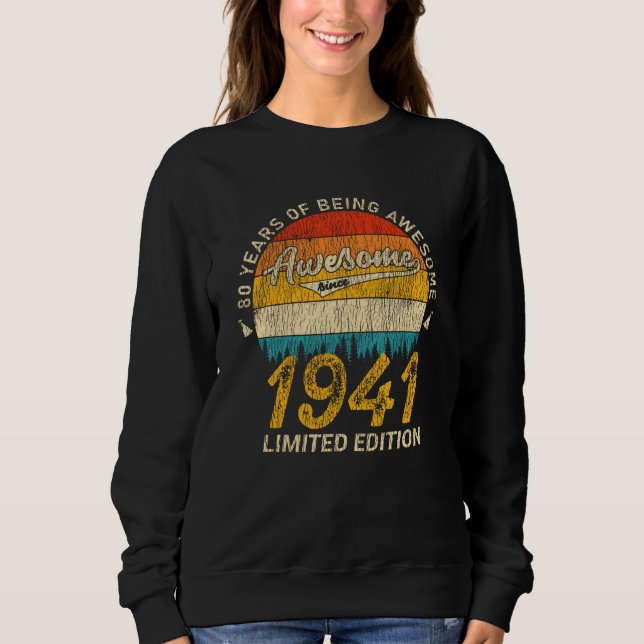 Camiseta 84 anos de idade 1941 Retro Incrível 84º presente  (Frente)