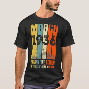 Camiseta 85.º Aniversário Decoração Março de 1936 Homens Mu