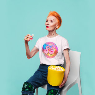 Camiseta 85.a Festa de aniversário de Bola de Disco Rosa Do