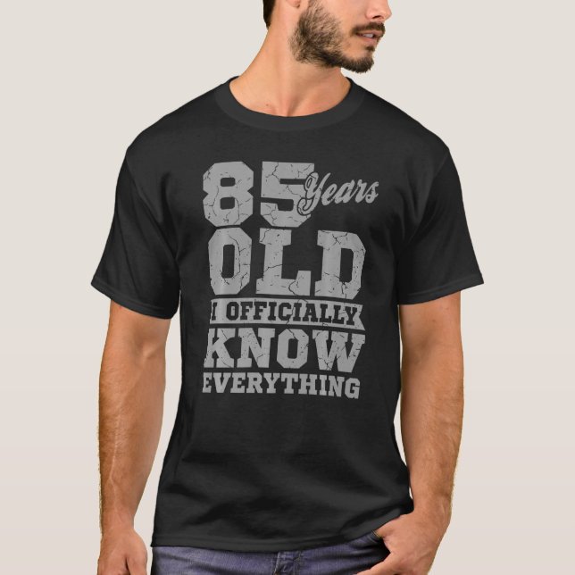 Camiseta 85 Aniversário De 85 Anos (Frente)