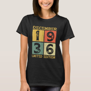 Camiseta 86º Aniversário Decorações de dezembro de 1936 86 