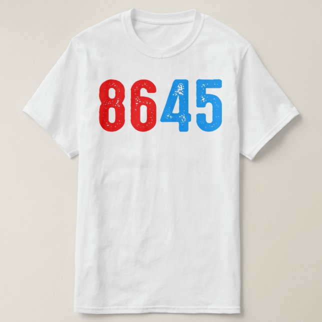 CAMISETA 8645 ANTI-TRUMP (Frente do Design)