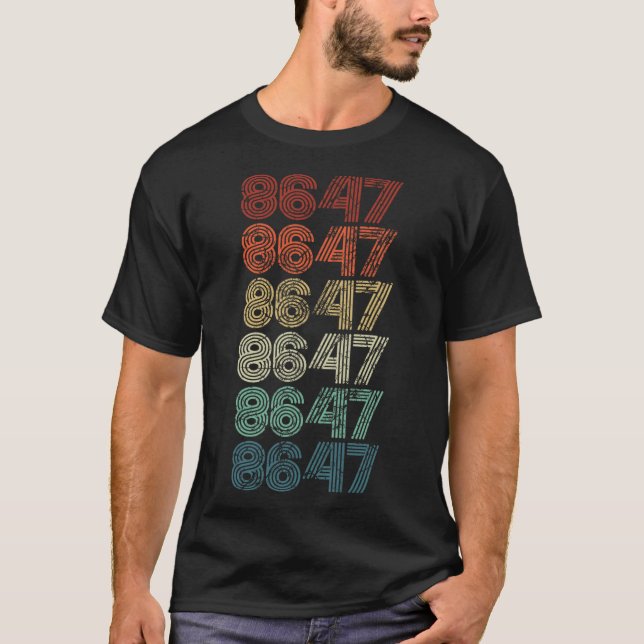 Camiseta 8647 Anti-Trump 86 47 Retro Impeach 47 Anti-Trump (Frente)