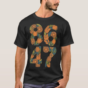 Camiseta 8647 Anti Trump Democrata Floral Presidente Libera