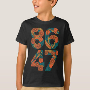 Camiseta 8647 Anti Trump Democrata Floral Presidente Libera