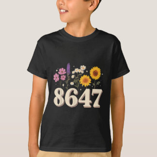 Camiseta 8647, Anti Trump, Feminista Floral, Sutil, R Human