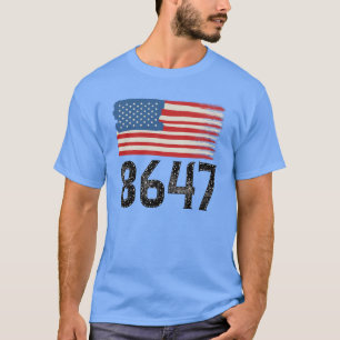 Camiseta 8647 Declaração Política Anti-Trump Americana