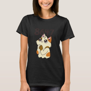Camiseta 8647 Floral Sutil Retrô 86 47 Amantes de Gatos 4 d