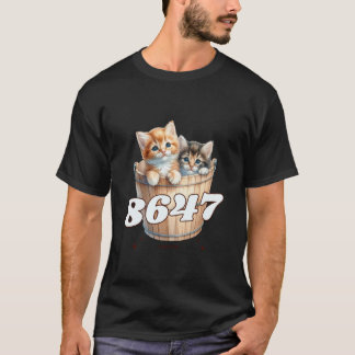 Camiseta 8647 Floral Sutil Retro 86 47 Gatinhos Fofos 4t