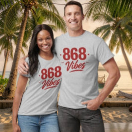 CAMISETA 868 VIBES - TEXTO VERMELHO