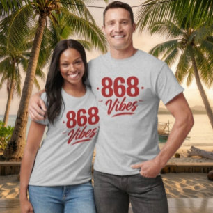 CAMISETA 868 VIBES - TEXTO VERMELHO