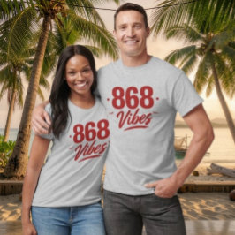 CAMISETA 868 VIBES - TEXTO VERMELHO