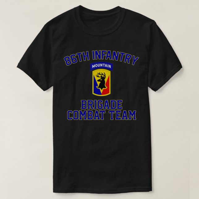 Camiseta 86.ª Brigada de Infantaria Combate Equipe Veterano (Frente do Design)