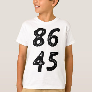 Camiseta 86 45 Anti Trump Retro Estilo Vintage Desgastado