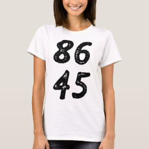 Camiseta 86 45 Anti Trump Retro Estilo Vintage Desgastado
