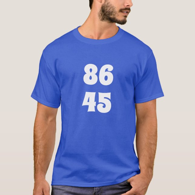 Camiseta 86 45 Vote no Trump! (Frente)