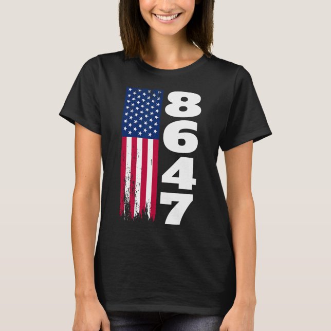 Camiseta 86 47 8647 Sutil Anti Trump (Frente)