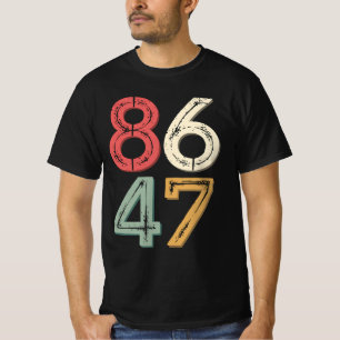 Camiseta 86 47 Anti Trump Vintage Estilo Retro Anos 80