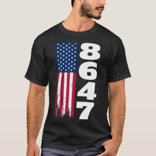 Camiseta 86 47 Bandeira Americana 8647 Sutil Anti Trump
