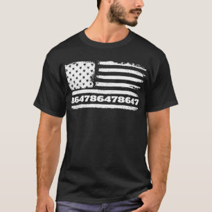 Camiseta 86 47 Bandeira Americana 8647 Sutil Anti Trump