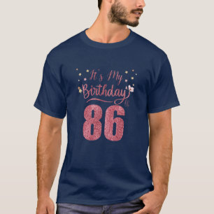 Camiseta 86 anos É o meu aniversário incrível Par de aniver