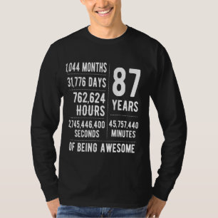 Camiseta 87º aniversário Homens Mulheres Engraçadas 87 anos