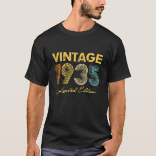 Camiseta 87.º Aniversário Idea Vintage 1935 Homens Mulheres