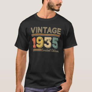 Camiseta 87 anos Vintage 1935 87º aniversário