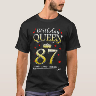 Camiseta 87 E Fabuloso Aniversário De 87 Anos Para As Mulhe
