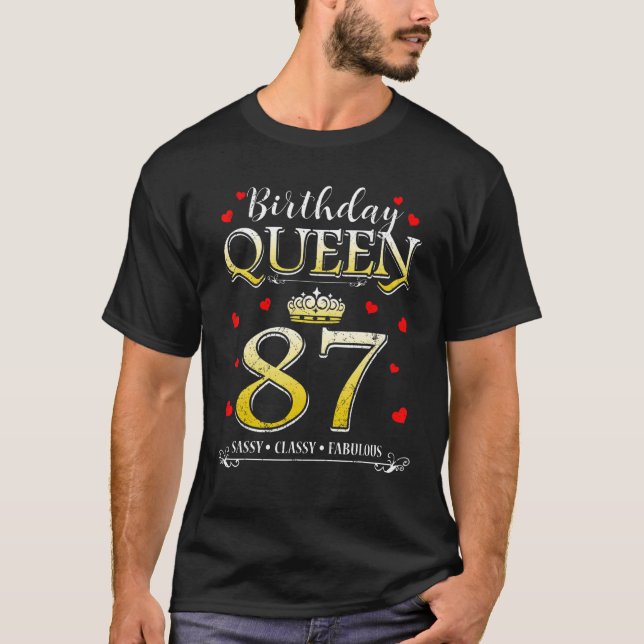 Camiseta 87 E Fabuloso Aniversário De 87 Anos Para As Mulhe (Frente)