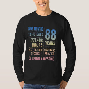 Camiseta 88º aniversário Homens Mulheres Engraçadas 88 anos