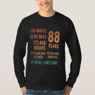 Camiseta 88º aniversário Homens Mulheres Engraçadas 88 anos
