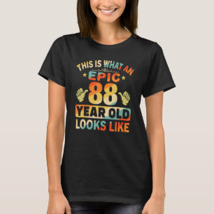 Camiseta 88º Aniversário Para Epic De 88 Anos Parece