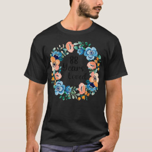 Camiseta 88 anos amava mamãe avó 88 anos 88 anos nascendo