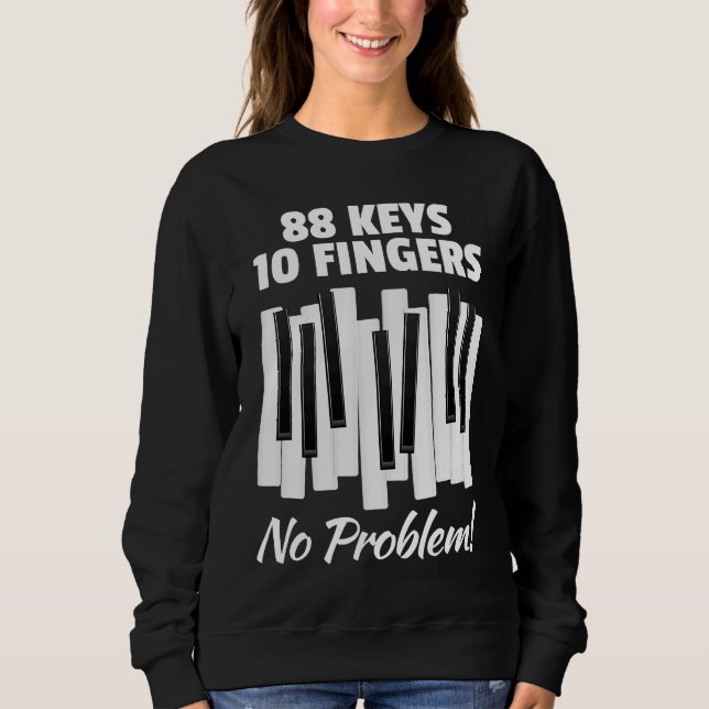 Camiseta 88 Keys 10 Fingers No Problem For Classic Music Pi (Frente)