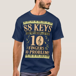 Camiseta 88 Keys Piano Player Professor Musical Lover