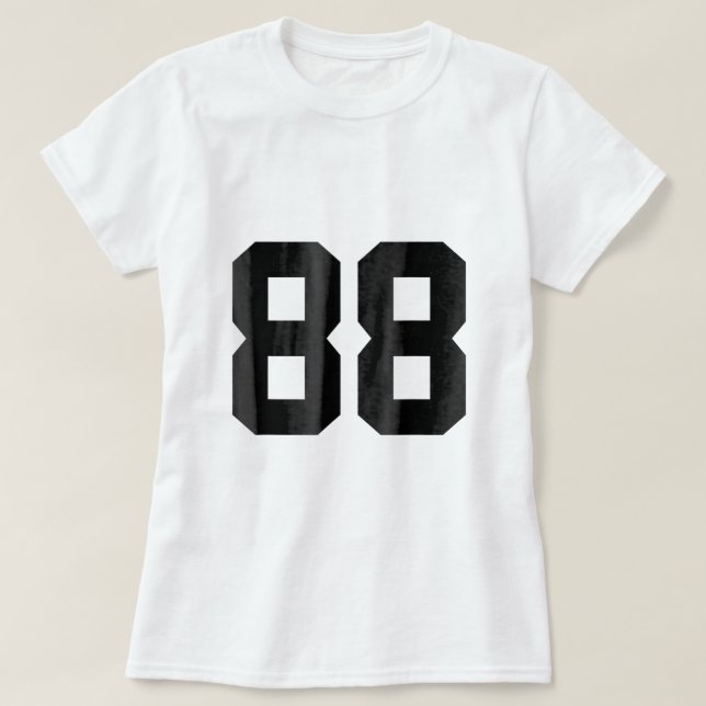 Camiseta 88 Número 88 Sports Jersey (Frente do Design)