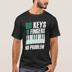 Camiseta 88 teclas 10 dedos sem problemas piano