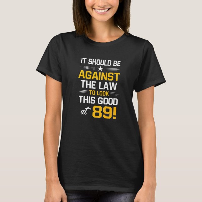 Camiseta 89º aniversário Homens com 89 anos (Frente)