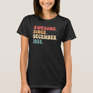Camiseta 89 Anos De Dezembro 89º Aniversário Para Mulheres 