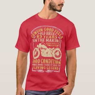Camiseta 89 Years Old Biker Birthday Classic Vintage motorc
