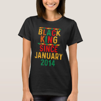 Camiseta 8.º aniversário 8 anos Rei Negro desde janeiro de