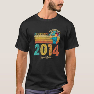 Camiseta 8.º Aniversário Fevereiro 2014 Legenda Desde 2014 